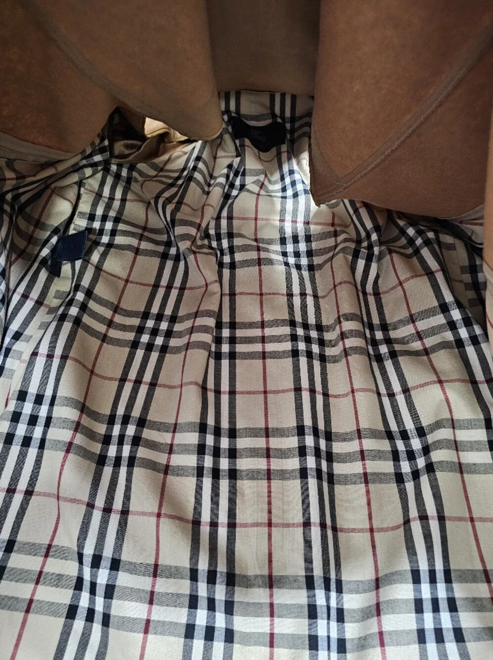 Burberry Vintage Belted Trench Coat With Wool/Camel Hair Liner Khaki Size 10 - Picture 9 of 16